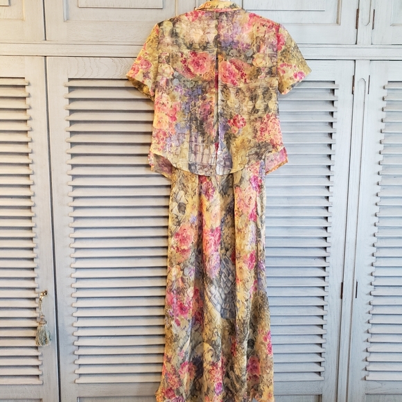💚K Studio Women's Multi Colored Floral Dress & Jacket Size 8💚 - Picture 2 of 7